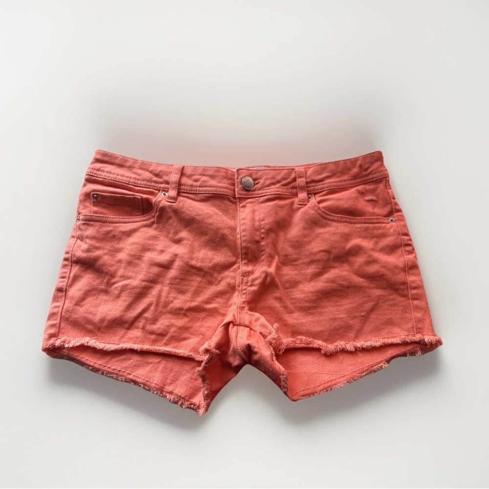 New York Laundry Orange  Jean Shorts Frayed Hem size 13 women